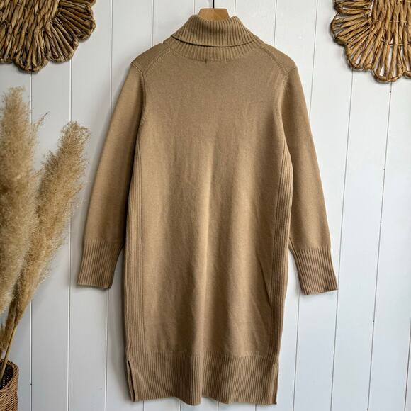 Athleta sweater dress cashmere merino wool knit turtleneck cozy Medium - Picture 7 of 10